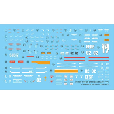 G-Rework CD-HL-GCSA Premium Decal for HG RGc-08S Gm Cannon (Space Assault Type)